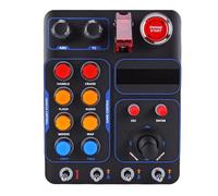 Diyeeni Simulator Race Central Control Box, 19 Buttons 30 Programmable Options RGB Backlight USB Port, with Toggle Switching for Engine Start Stop, for PC Wins 11 10 8 7