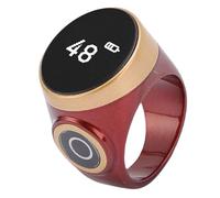 Diyeeni Smart Tasbih Zikr Ring Digital LCD Smart Ring Counter Electronic Finger Counter with Large LCD Screen Lightweight ABS for Muslims Prayer Work Sports (Red)