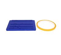 Diyeeni Splicing Block Kit, Tape Splicing Set with Splicing Tape, CNC Aluminum, for Revoxsonido Opening Reel to Reel Cassette 1 1/2 1/4 1/8 Inch Tapes, Blue (Yellow)