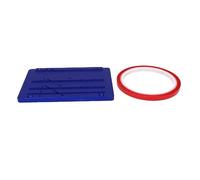 Diyeeni Splicing Block Kit, Tape Splicing Set with Splicing Tape, CNC Aluminum, for Revoxsonido Opening Reel to Reel Cassette 1 1/2 1/4 1/8 Inch Tapes, Blue (Red)