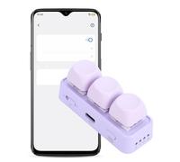 Diyeeni USB 3-Key Mini Keypad, Bluetooth Page Turner Clicker Support Programming, Custom Keyboard with RGB Light, Ergonomic Design, Support for DOS for Wins for Android