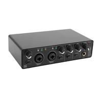 Diyeeni USB Interface Type C Sound Interface 24 Bit 192kHz XLR Input with 48VPhantom Power Hi-Z Inputs Loopback for Recording Streaming Podcasting (Black)