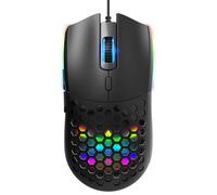 Diyeeni Wired Gaming Mouse, 6400DPI RGB Computer Mouse with Optical Sensor, 6 Programmable Buttons, Lightweight Design, 1.5m Cable, for W ins 7/8/10/2000 for MacOS (S500 White)