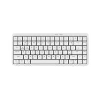 Diyeeni Wireless Keyboard, 75% Compact 84 Keys Ergonomic Wireless Computer Keyboard with 12 Individual Multimedia Keys, Quiet Click, for Wins11/10/8/7 for Vista for OS X (White)