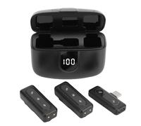 Diyeeni Wireless On Microphone, Wireless Lavalier Microphone with Noise Reduction Technology, Real Time Sound Transmission, Bluetooth Connection, Ideal for Mobile Live Streaming,