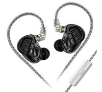 Diyeeni ZAR 1DD+7BA Hybrid Driver Earphone Replaceable Cable Detachable BT Module Support for Gaming Enthusiasts 0.75Mm Pintype Black (With Mic)