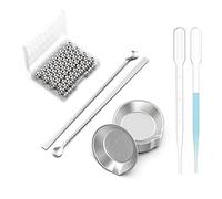 DIYESMART 120pcs Paint Mixing Balls, 20pcs Paint Tray, 2pcs Paint Stirrer and 2pcs 3ml Pipette Eyedroppers Suit for Airbrush Painting, DIY Art Craft Painting, Model Painting…
