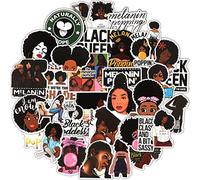 diyfixlcd 100 Pieces Melanin Stickers Black Girl Pop Singer Computer Decal for Laptop Water Bottles Skateboard Graffiti Patches, Trendy Waterproof Vinyl Stickers for Teens (Stylish)
