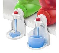 Diyfixlcd 2 Pack Upgrade Laundry Detergent Cup Holder, Foldable Detergent Drip Catcher Fit for Most Economic Sized Softener Detergent Bottles, No More Mess or Leaks for Laundry Room