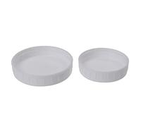 diyfixlcd 48 Pieces Plastic Jar Lid for Mason, White Storage Cap Reusable Unlined Bottle Cover for Mason Canning Ball Kerr Jars (70mm/2.7inches & 86mm/3.38inches)