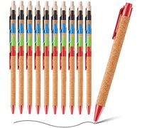 diyfixlcd 50 Pieces Wheat Straw Pens Black Ink Click Pens Retractable Ballpoint Pens for Journaling Writing Office School Supplies Pens