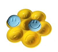 diyfixlcd Silicone Bake Mold,Smiley Face Shape Mold, Silicone Muffin Mold,1 Piece Set, DIY Handmade Non-Stick Baking Mold, Chocolate Biscuit for Cake Baking, Chocolate Muffin