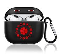 DiyGody Anime Case for AirPod 3 with Keychain,Cool Red Cartoon Pattern Kawaii Design Soft Silicone Protective Cover for Boys Girls Yonth Teen Compatiable for Airpods 3rd Generation