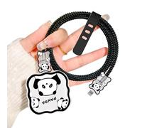 DiyGody Charger Protector Set for iPhone Charger Plug, Protective Cover for UK Apple 20W USB-C Power Adapter, Data Cable Case Wire Saver in TPU for Type-L, Cute Cartoon Panda Pattern for Girls Women