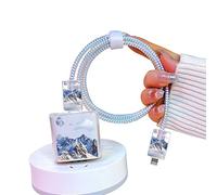 DiyGody Clear Cable Protector for iPhone Charger with Sunrise Snow Mountain Pattern, Soft Data Line Cable USB Wire Saver Charger Protector Compatible for iPhone 11 12 13 14 Plus Pro Max