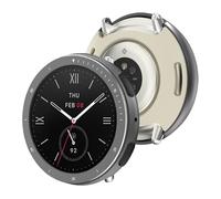 DiyGody Compatible for Amazfit Active 2 Case 44mm Metal Bezel Watch Protective Case with PC Back Cover, Anti-Scratch Shockproof Anti-Dust Full Protection Cover for Amazfit Active 2 Round, Dark Gray