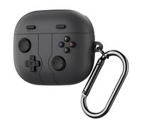 DiyGody Cool Case Compatible for Beats Powerbeats Pro 2 2025 with Keyring, Cover with Cartoon Game Console Design for Girls, Protective Case in Shockproof Anti-scratches Anti-dust Soft Silicone, Black