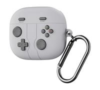 DiyGody Cool Case Compatible for Beats Powerbeats Pro 2 2025 with Keyring, Cover with Cartoon Game Console Design for Girls, Protective Case in Shockproof Anti-scratches Anti-dust Soft Silicone, Grey