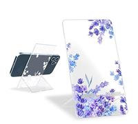 DiyGody Cute Phone Stand for Desk Clear Purple Lavender Pattern Girls Women Kids Pretty Flower Floral Adjustable Stand Holder Compatible for All Smartphones,Tablets,iPhone,Switch,iPad.