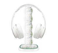 DiyGody Headphone Stand Gaming Headset Holder Stand for Desk, Pretty Wild Floral Flower Pattern Clear Earphone Stand Cellphone Stand Desk Accessories for All Headphones Size