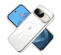 DiyGody Magnetic Case for Google Pixel 9 Cover 2024 Compatible for MagSafe,Crystal Clear Design Shockproof Anti-Yellowing Slim Hard PC Back Bumper Protective Phone Cover for Google Pixel 9 6.3inch