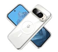 DiyGody Magnetic for Google Pixel 9 Pro Case (2024) Compatible for MagSafe, Crystal Clear Design Shockproof Slim Hard PC Back Bumper Protective Cover for Google Pixel 9 Pro 6.3inch