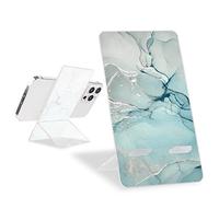 DiyGody Sparkle Phone Stand for Desk Clear Cute Green Marble Pattern for Girls Women Pretty Acrylic Adjustable Stand Holder Desk Accessories Compatible for All Smartphones,Tablets,iPhone,Switch,iPad