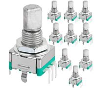 DIYhz 10 Pcs EC11 Rotary Encoder Dode Switch Audio Digital Potentiometer with Switch - 15MM
