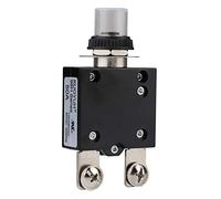 DIYhz Thermal Circuit Breaker,98 Series 50A 125/250VAC 32VDC Bottom Screw Thermal Overload Circuit Breaker Push-Button Reset with Quick Connect Terminals and Waterproof Button Cover - 50 Amp, 1 Pcs