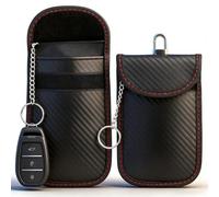 Diyife Faraday Pouch for Car Keys, [2 Pack] Car Key RFID Signal Blocking Pouch with Hook Securing Keyring, Waterproof Faraday Key fob Protector, Anti-Theft Signal Blocker, Remote Entry Smart Fob Case