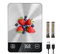Diyife Rechargeable Kitchen Scales,15kg/1g, Large Stainless Steel Platform