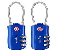 Diyife TSA Luggage Locks, [Newest Version][2 Packs] 3-Digit Security Padlock, Combination Padlocks, Code Lock for Travel Suitcases Luggage Bag Case etc.(Blue)