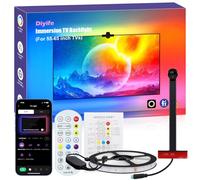 Diyife TV LED Lights, 4m TV Backlights with AR Sensor Sync to 55-60 inch TVs Screen & Music, Multiple Colors Changing RGB LED Strip Lights for TV Work with Remote, Bluetooth, Smart App Control