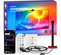 Diyife TV LED Lights, 5m TV Backlights with AR Sensor Sync to 55-75 inch TVs Screen & Music, Multiple Colors Changing RGB LED Strip Lights for TV Work with Remote, Bluetooth, Smart App Control