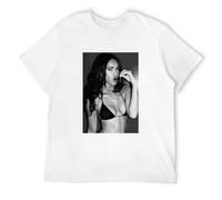 Diyilu Megan Fox Design On Front Black Or White T-Shirt Printing Megan Fox Design On Front Black Or White T-Shirt Printing White M