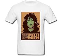 Diyilu Men's Patti Smith Art Design T Shirt White M