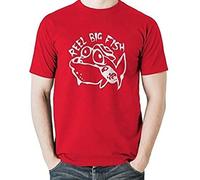 Diyilu Reel Big Fish Band Logo Mens Cotton T Shirt Fashion Red L