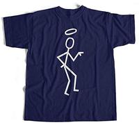 Diyilu Return of The Saint T Shirt - Stick Man The Saint Cult Tv Navy Blue XL