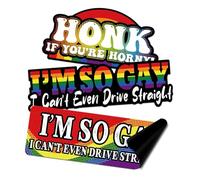 DIYJEP 3PCS Rainbow Funny Prank Car Magnets