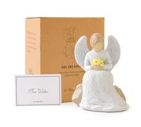 DIYJEP Guardian Angel Figurines for Women, Angels Figurine with Cupped Heart, Angel Statues and Figurines Mom Birthday Gifts, White Small Angel Figurines Sympathy Gifts a Hope Memories and Love