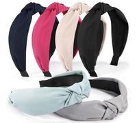 DiyJibb Headbands for Women Girls - 6PCS Stylish Top Knotted Headbands - Knotted Headband for Women - Head Bands Wide Hairband Hair Accessories