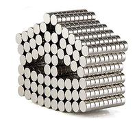 DIYMAG 200PCS Refrigerator Magnets Premium Brushed Nickel Fridge, Office Magnets, Silver, 6X3 mm