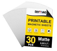 DIYMAG 30Pcs Printable Magnetic Sheets, 8.3" x 11.7" Flexible Magnet Sheet Matte Magnets Paper Non Adhesive Make Refrigerator Photos for Inkjet Printer, Photo Magnetics for DIY Crafts