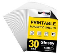 DIYMAG 30Pcs Printable Magnetic Sheets, 8.3x11.7inch Flexible Magnet Sheets Glossy Magnet Paper Sheet Make Refrigerator Photo for Inkjet Printer, Photo Magnet Sheet for DIY Crafts