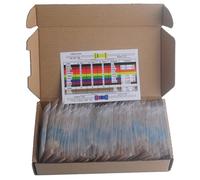 DIYmalls 1460pcs/set 1/4W Metal Film Resistor Assortment Kit 1% Precision 1ohm-1Mohm 73 Values