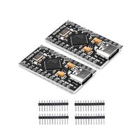 diymore 2pcs Pro Micro 32U4 Type C Development Board 5V 16MHz Microcontroller with Pin Header