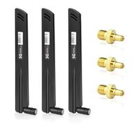 Diymore 3PCS 5G SMA Antenna 8dBi High-Gain Omnidirectional Antenna for 4G LTE Router, 600-6000MHz, WiFi Modem, IoT Devices, Smart Home, Robots (Waterproof, Lightning Protection) - Black