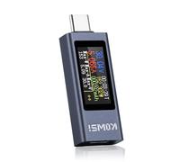 diymore USB-C Tester Meter Current Meter Multimeter Ammeter 0.96-inch TFT Display USB Power Meter Charging Voltage,DC 4-30V 0-12A 0-360W,Charging Current, Power, Scapacity, Working Time Detector
