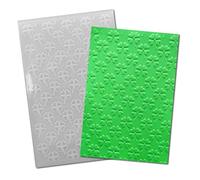 DIYology 3D Clover Leaf Embossing Folder for Card Making, St. Patrick's Day Plastic Embossing Folder Template for DIY Paper Crafts Scrapbooking Polymer Clay Decoration