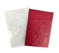 DIYology 3D Flowers Embossing Folders for Card Making, 3 d Flowers and Leaves Texture Embossing Folder Template for DIY Paper Crafting Scrapbooking Polymer Clay Decoration